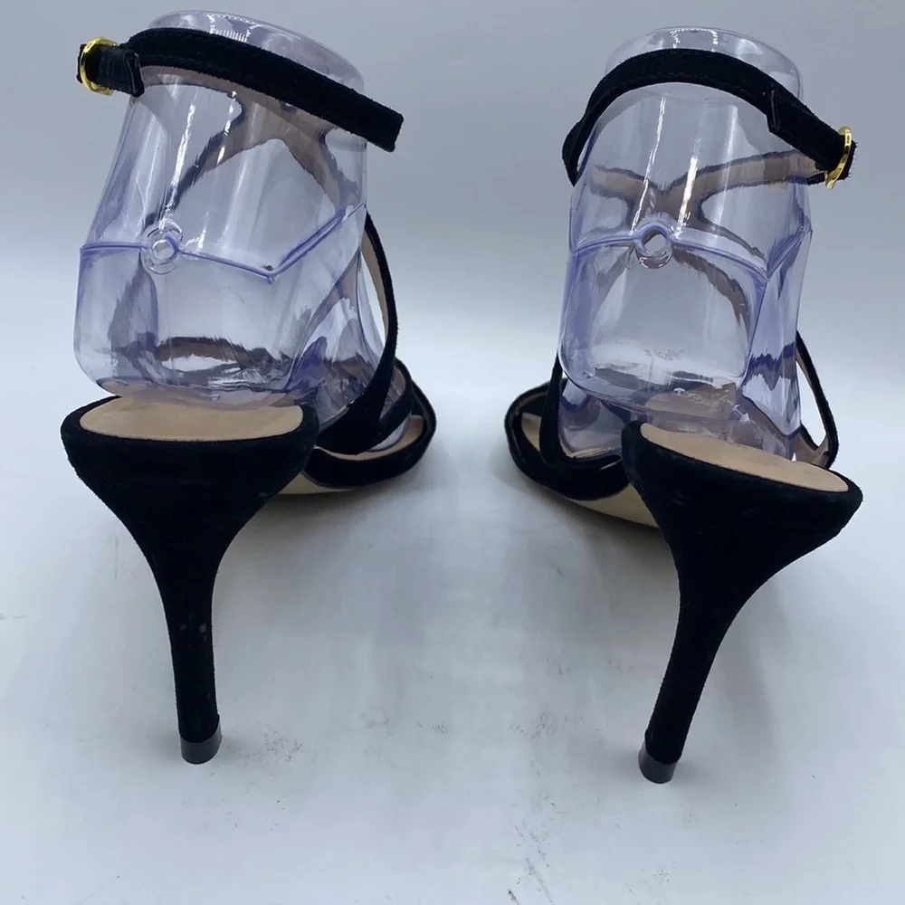 STUART WEITZMAN SANDAL BLACK SUEDE‎